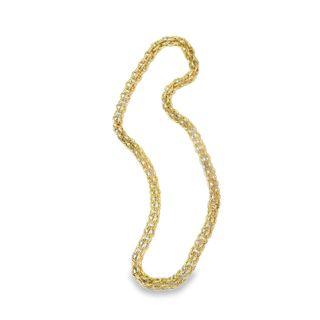 18k Yellow Gold Set Necklace Bracelet  by Gay Freres