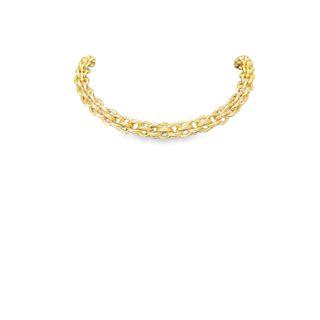 18k Yellow Gold Set Necklace Bracelet  by Gay Freres