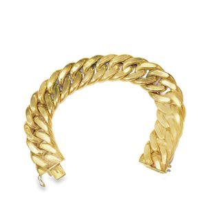 18K Yellow Gold Link Bracelet - Italy 1970's