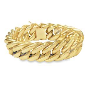 18K Yellow Gold Link Bracelet - Italy 1970's