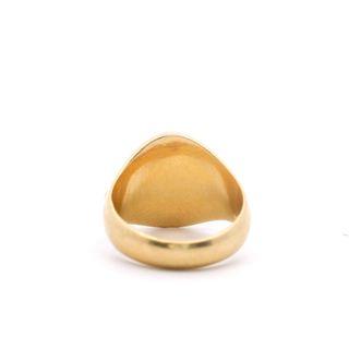 18k Yellow & White Signet Ring