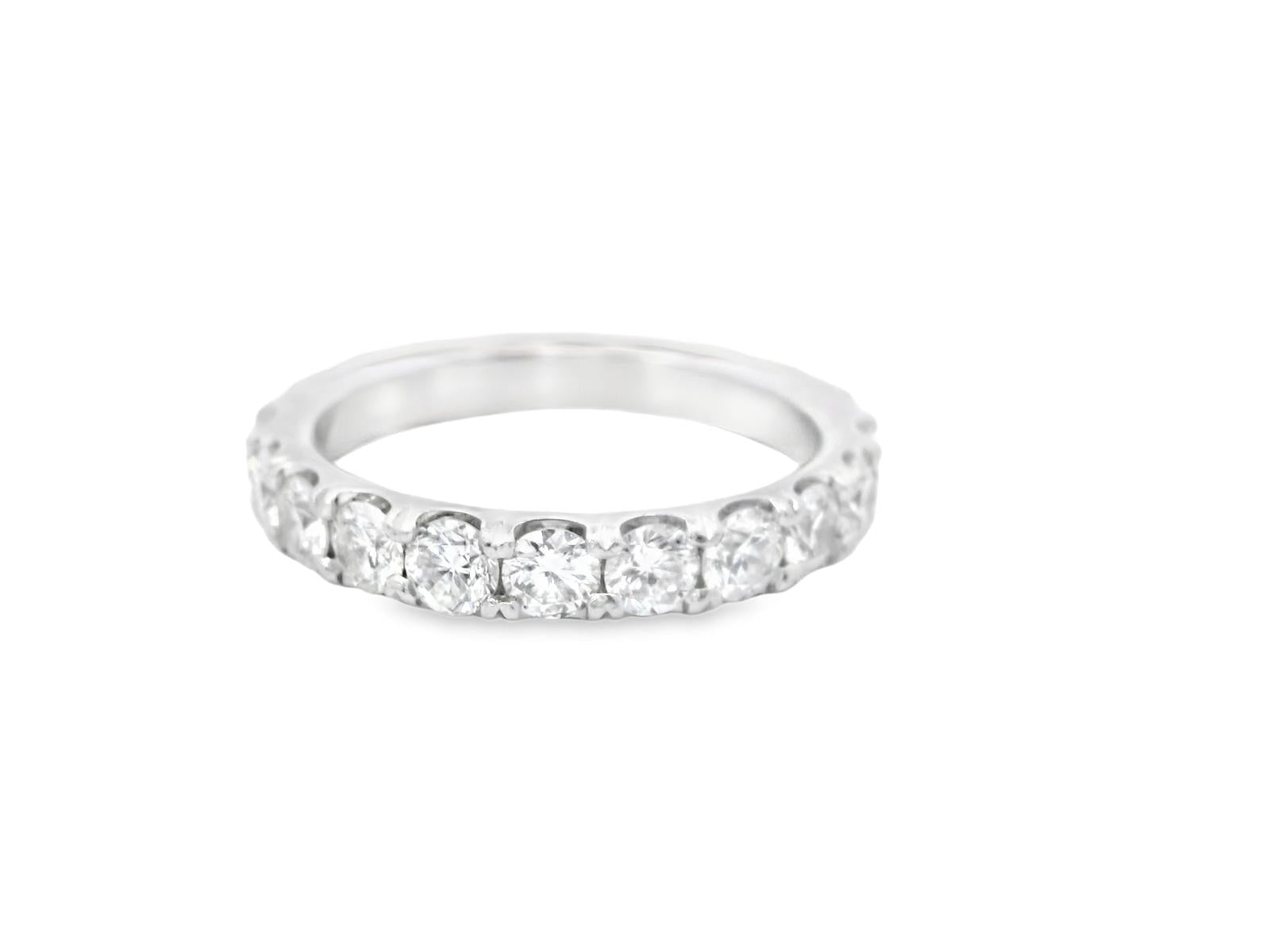 Platinum American Contemporary Eternity Diamond  Ring  - 6.8GRAM -D3.15cts