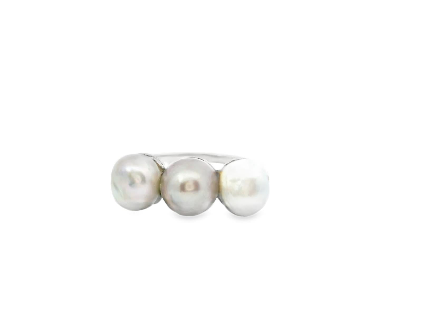 Platinum  Art Deco Natural Pearl Diamond  Ring  - 5.00GRAM