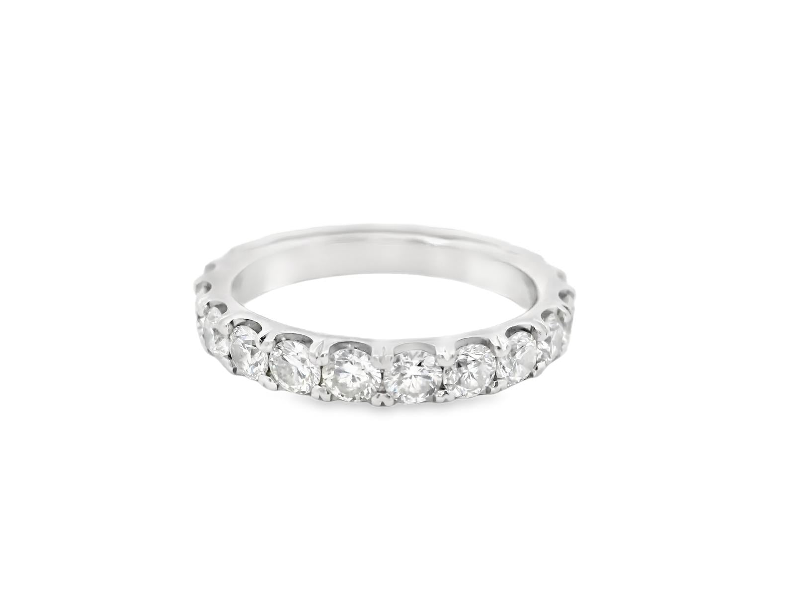 Platinum American Contemporary Eternity Diamond  Ring  - 6.8GRAM -D3.15cts