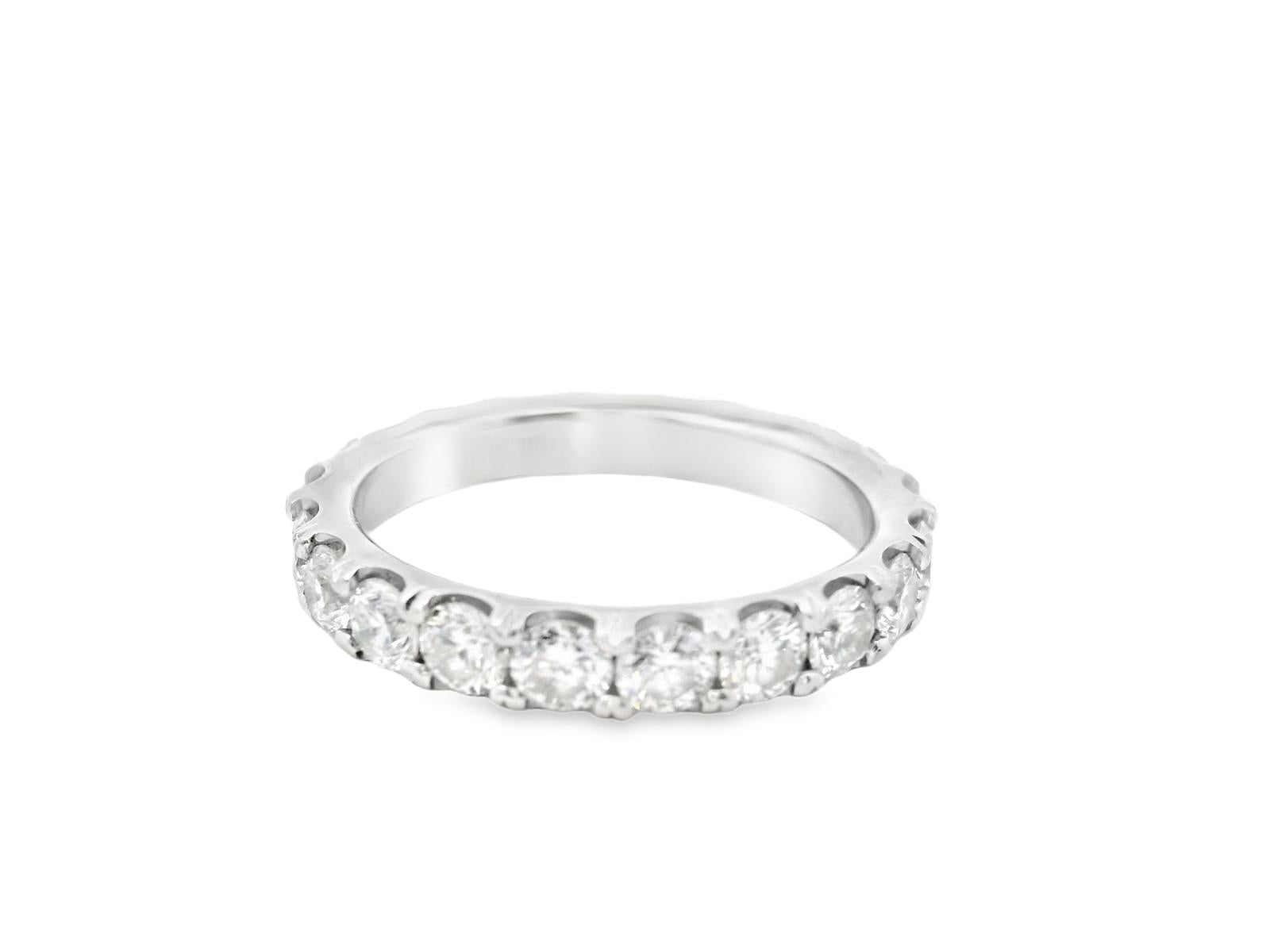 Platinum American Contemporary Eternity Diamond  Ring  - 6.8GRAM -D3.15cts