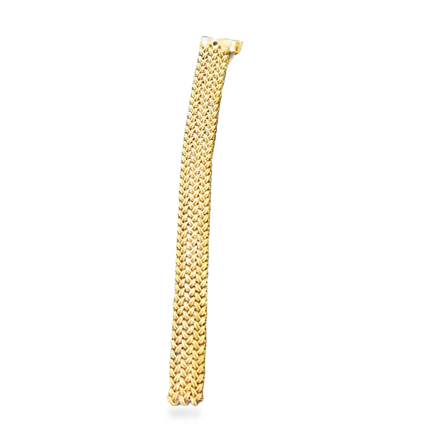 18K Yellow Gold woven Bracelet by Van cleef & Arpels Circa 1950 Serial No. 14479