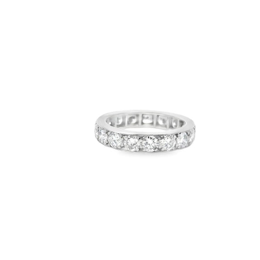 Platinum Van Cleef & Arpels 1960s Wedding Diamond  Band