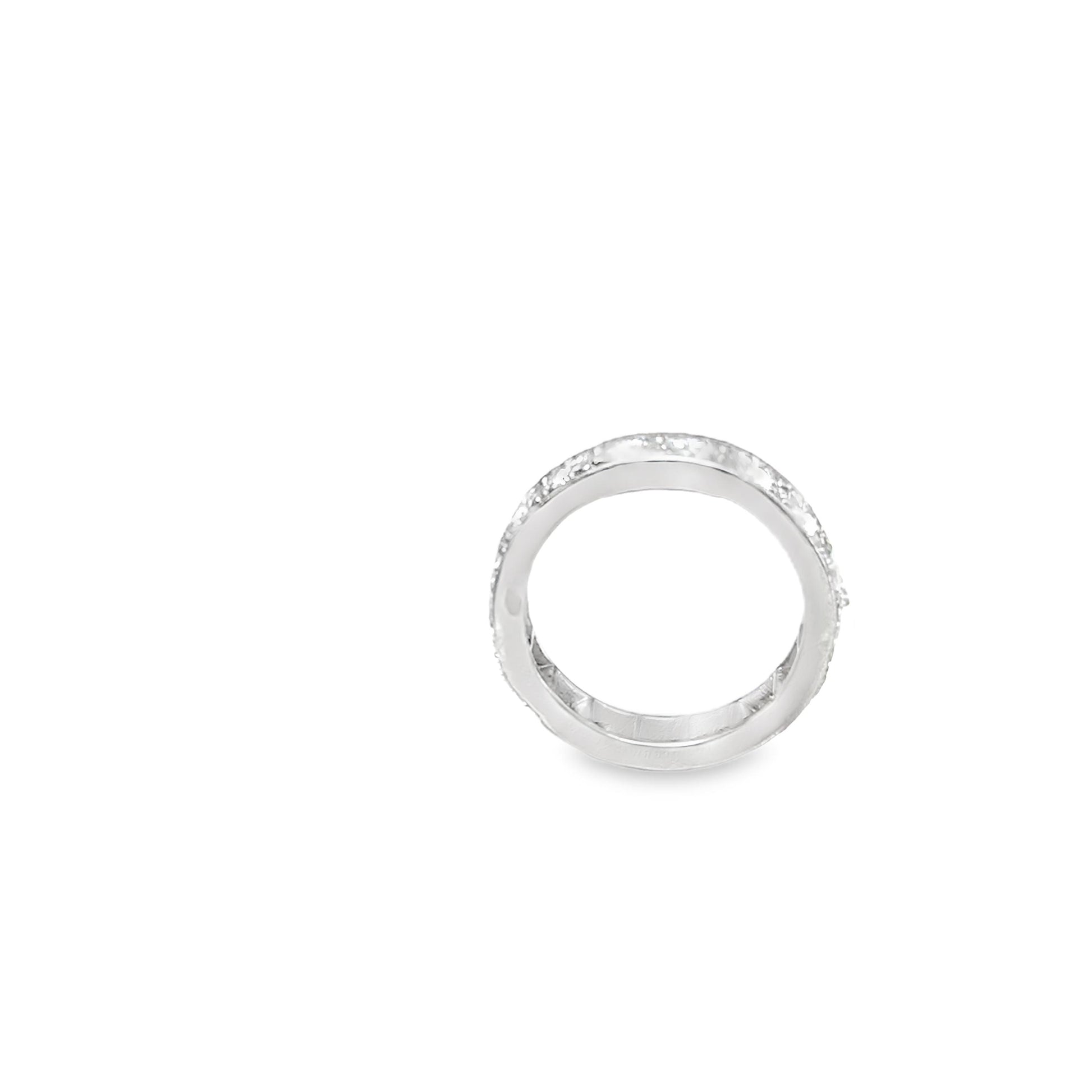 Platinum Van Cleef & Arpels 1960s Wedding Diamond  Band