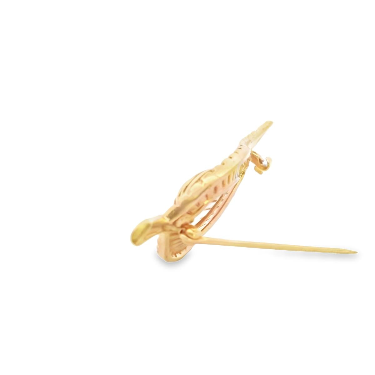 Tiffany & Co 14k Yellow Gold Leaf Brooch