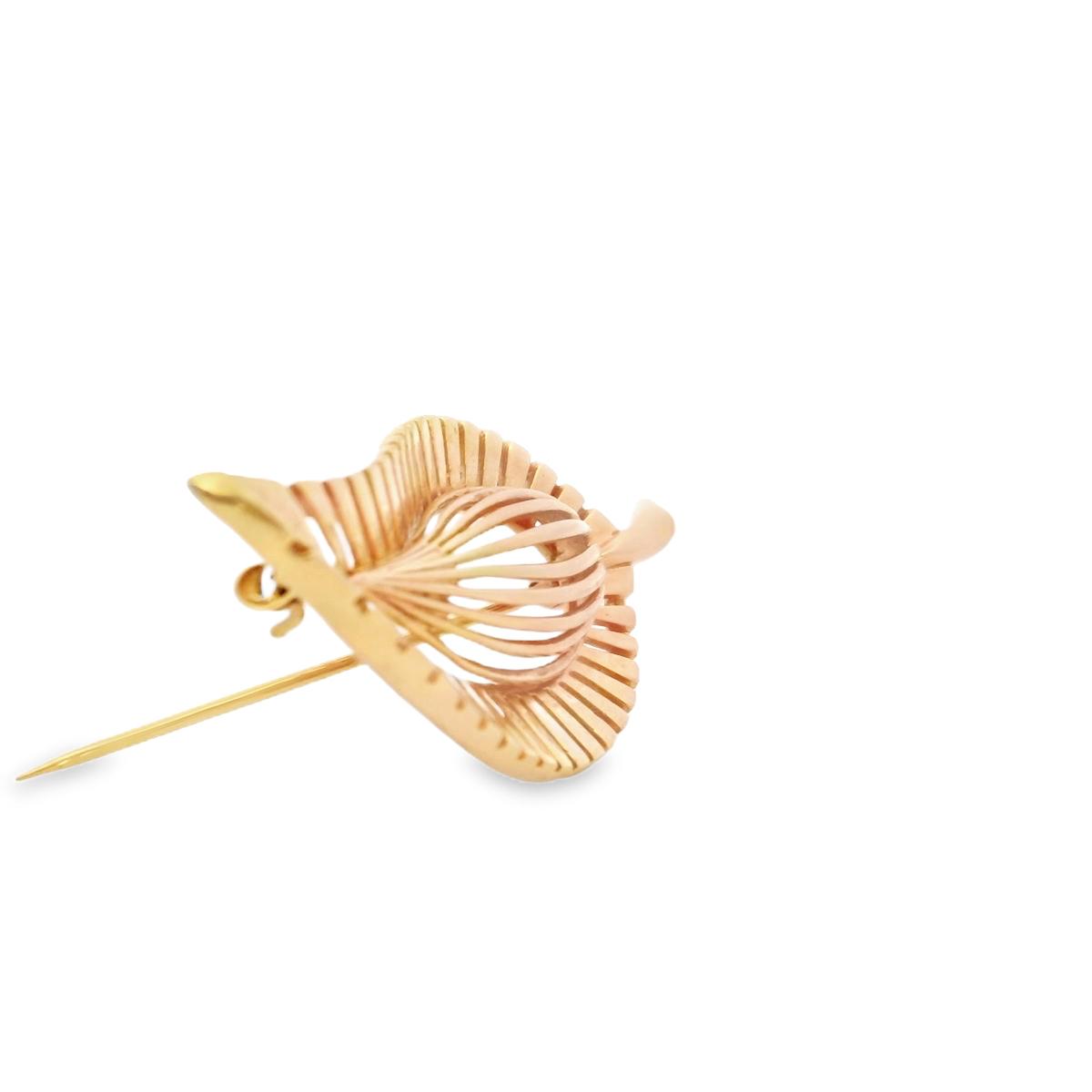 Tiffany & Co 14k Yellow Gold Leaf Brooch