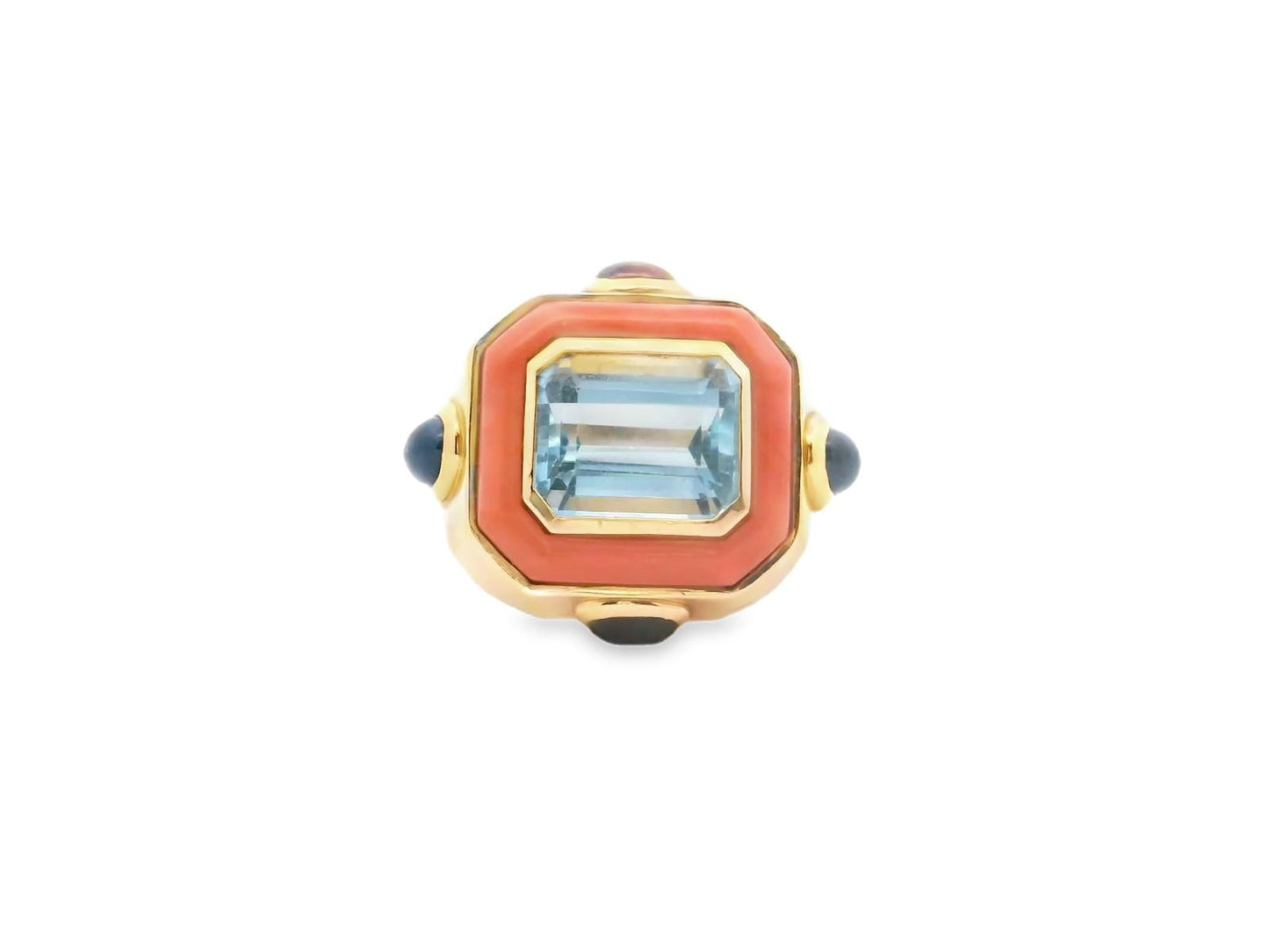 Chanel Paris Coral Topaz Cocktail Ring