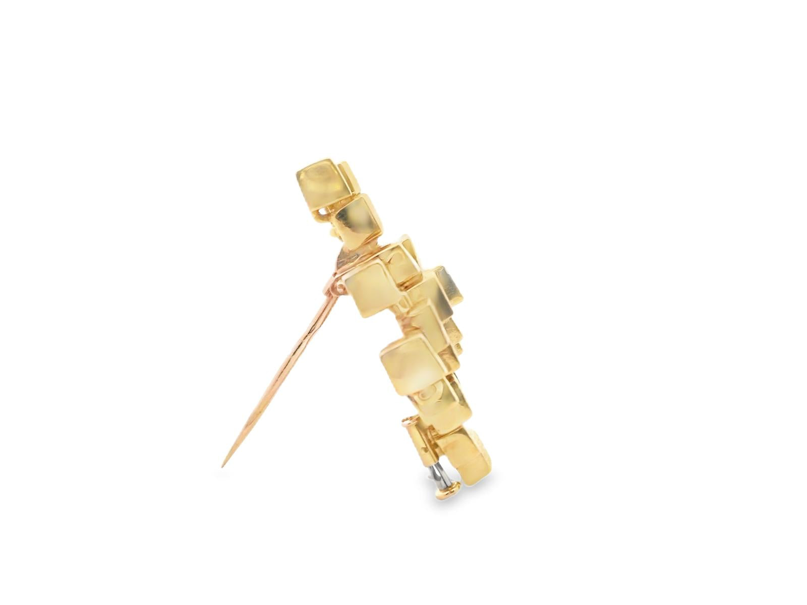 18K Yellow Gold Mauboussin pin By Georges L'Enfant - Circa 1970