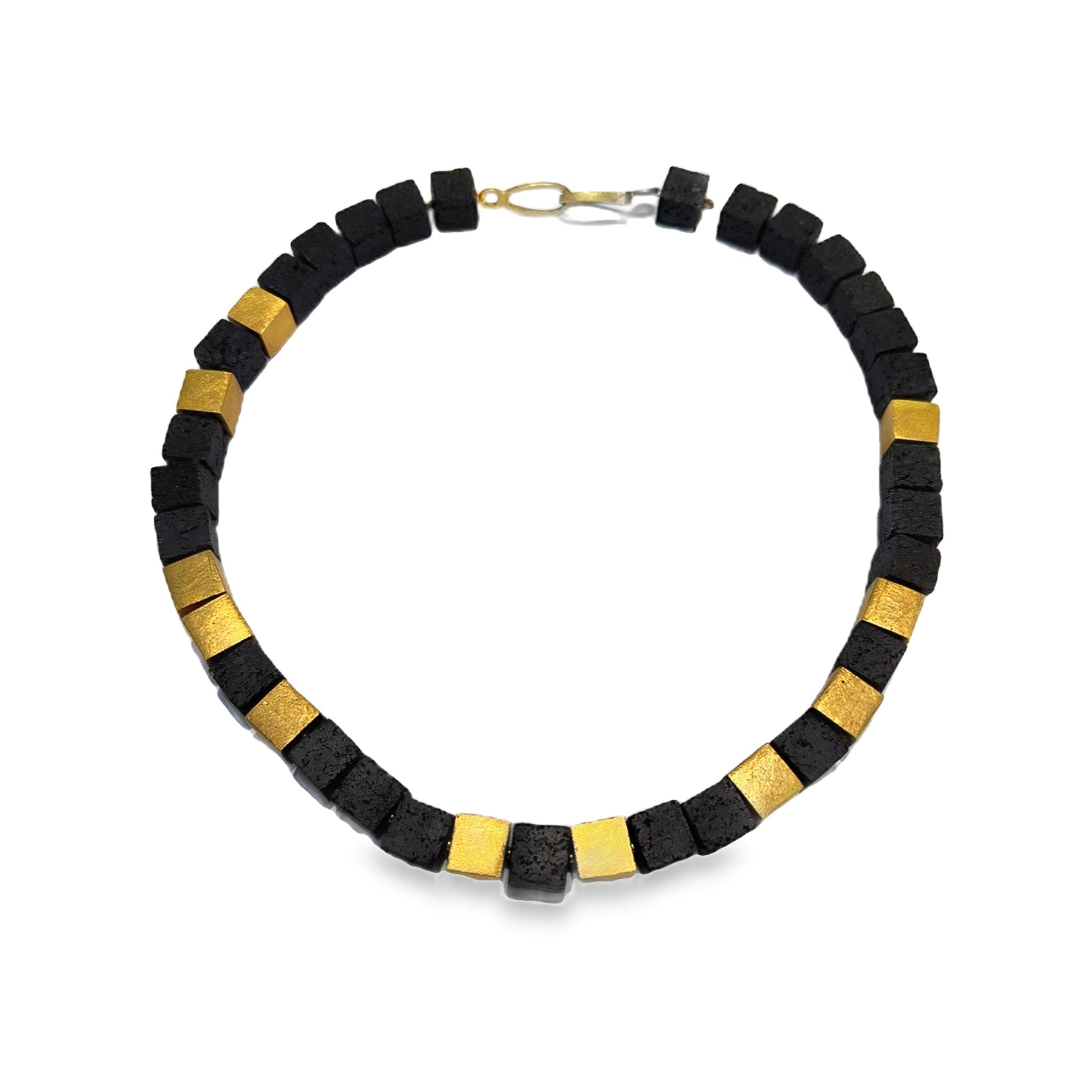 Lava Cubic Modernist Necklace