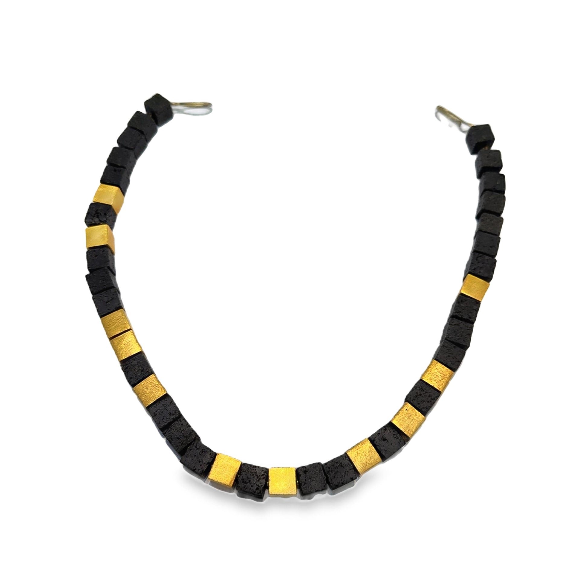 Lava Cubic Modernist Necklace