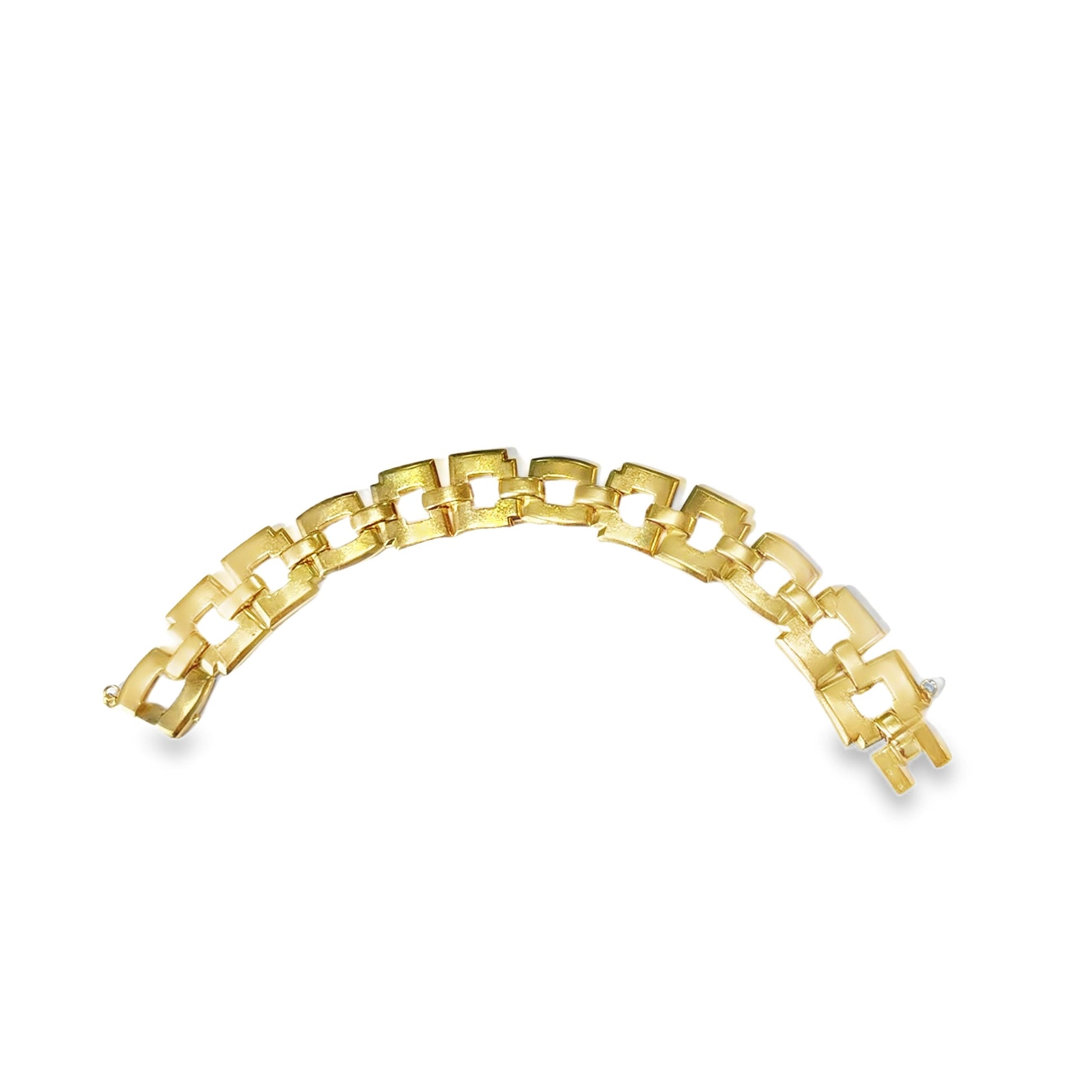 French 1940's 18k Yellow Gold Link Bracelet