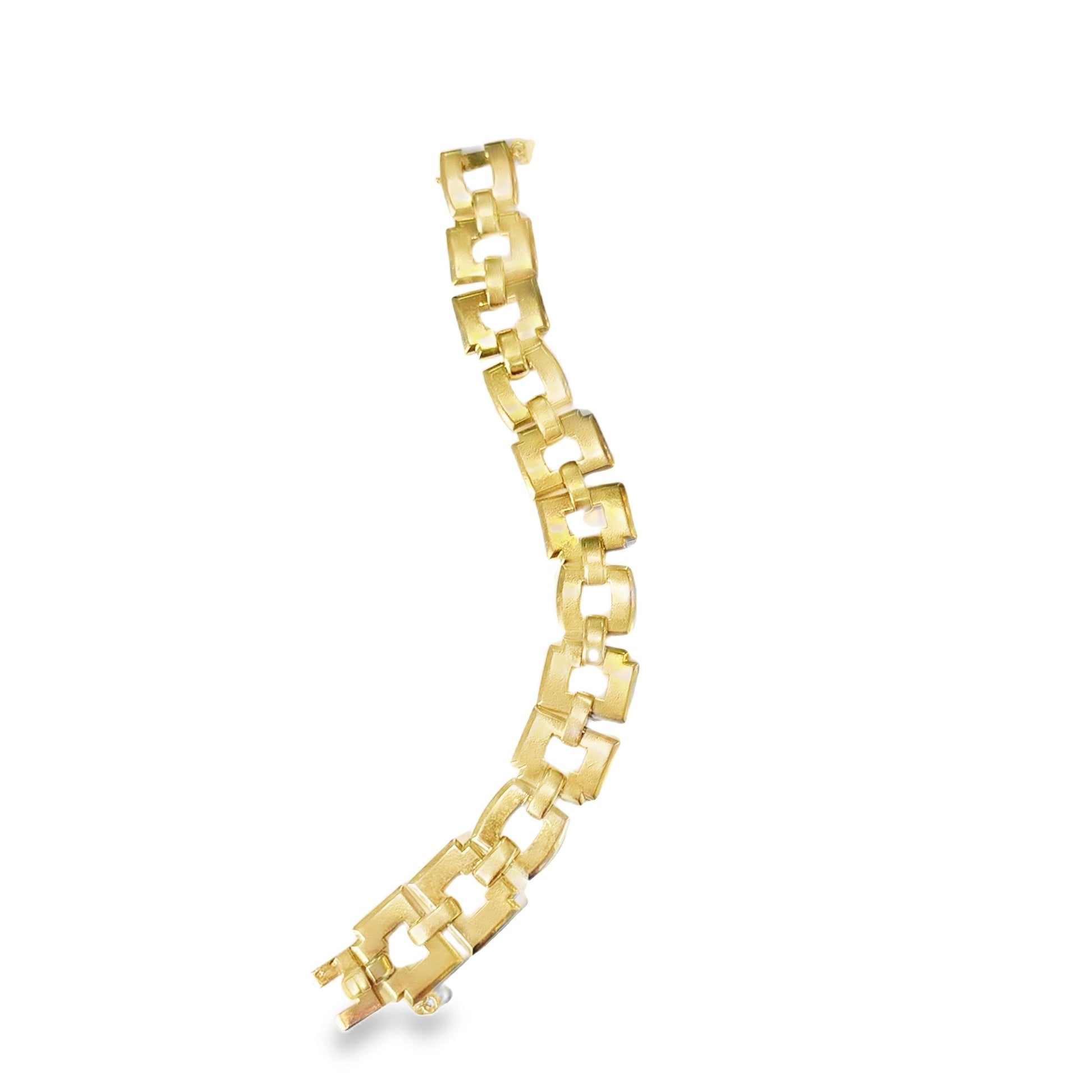 French 1940's 18k Yellow Gold Link Bracelet