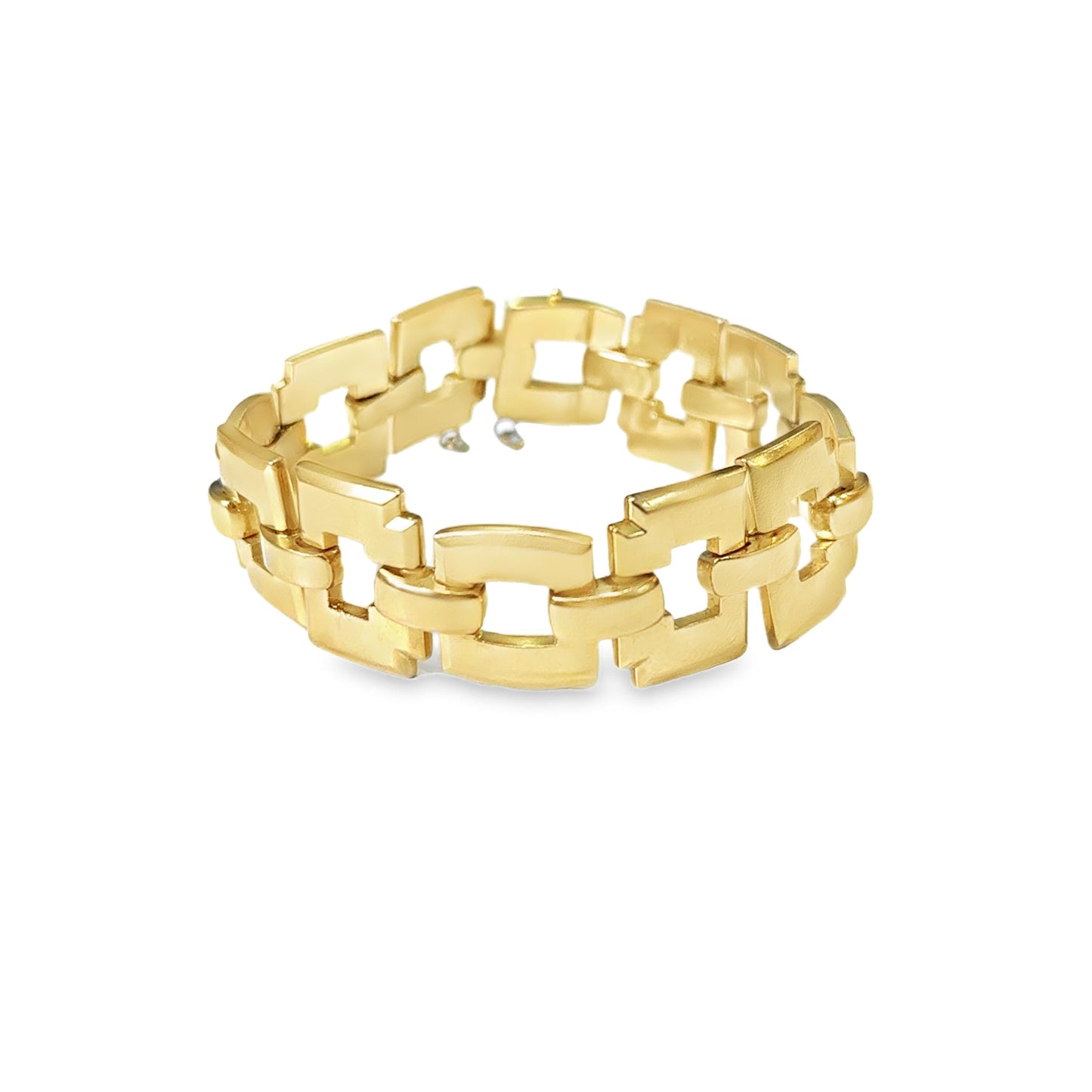 French 1940's 18k Yellow Gold Link Bracelet